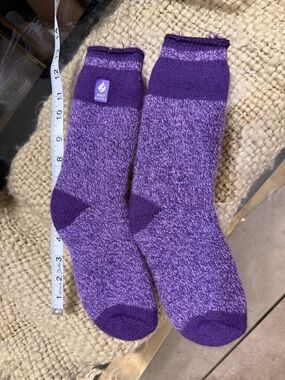 Heat Holders Women's Purple Cushion Crew Socks